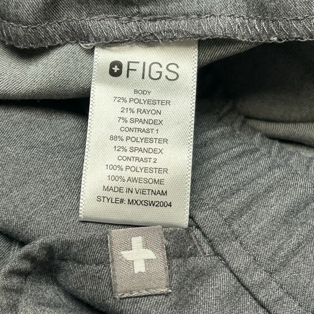 Figs Scrubs Jogger Pants Men’s Graphite Gray with Green Drawstring Size XXL